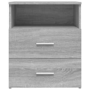 Comodini 2 pz-Set di 2 Tavolino da notte Grigio Sonoma 50x32x60 cm