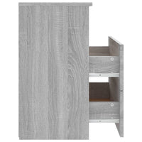 Comodini 2 pz-Set di 2 Tavolino da notte Grigio Sonoma 50x32x60 cm