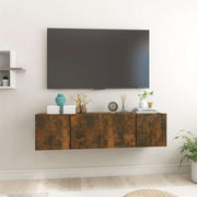 Mobili Porta TV Pensili 2 pz-Set di 2 Credenza per TV Rovere Fumo 60x30x30 cm