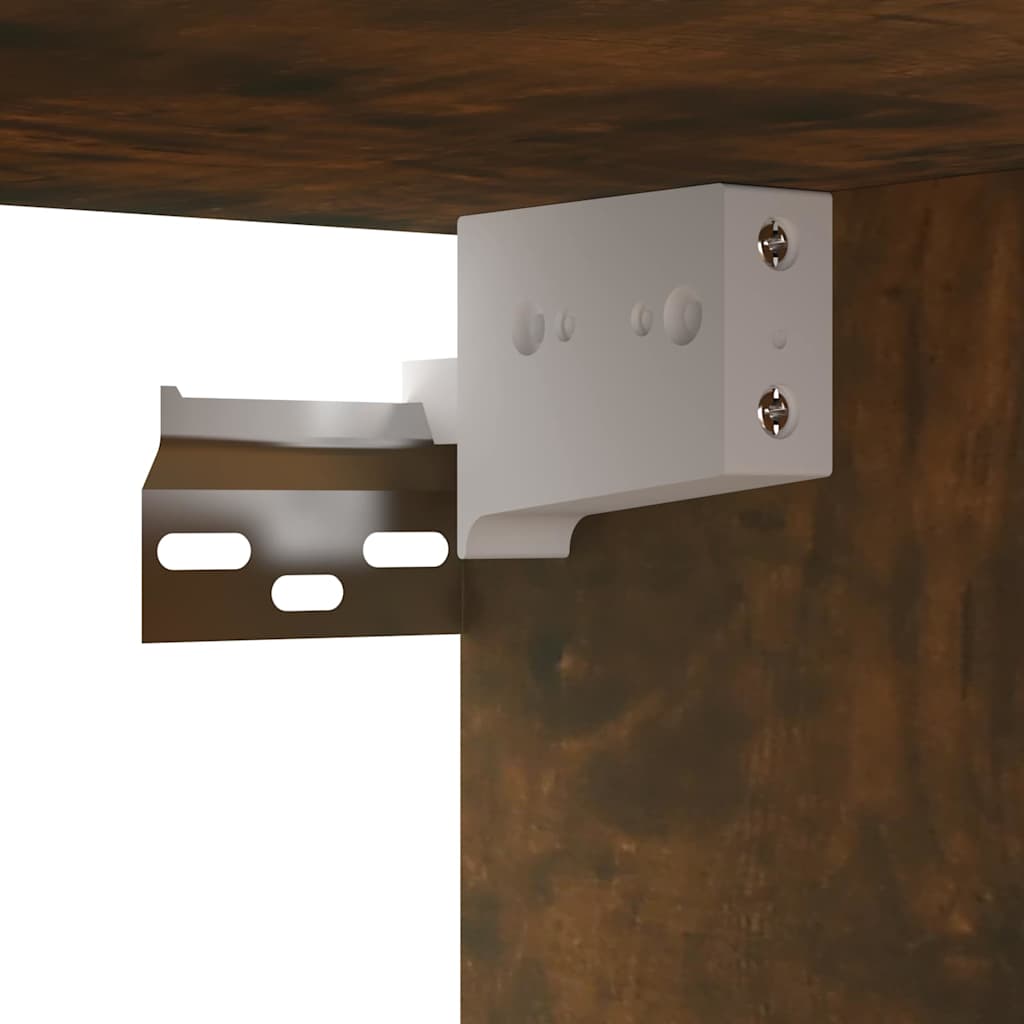 Mobili Porta TV Pensili 3 pz Rovere Fumo 60x30x30 cm 815869