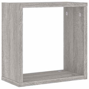 Mensole Parete a Cubo 6 pz Grigio Sonoma 30x15x30 cm 815884