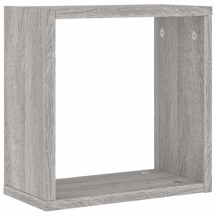 Mensole Parete a Cubo 6 pz Grigio Sonoma 30x15x30 cm 815884