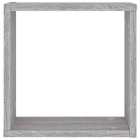 Mensole Parete a Cubo 6 pz Grigio Sonoma 30x15x30 cm