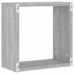 Mensole Parete a Cubo 6 pz Grigio Sonoma 30x15x30 cm 815884