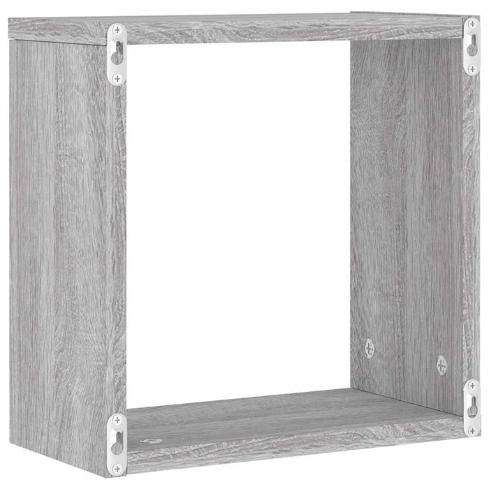 Mensole Parete a Cubo 6 pz Grigio Sonoma 30x15x30 cm 815884