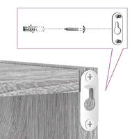 Mensole Parete a Cubo 6 pz Grigio Sonoma 30x15x30 cm