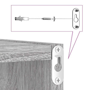 Mensole Parete a Cubo 6 pz Grigio Sonoma 30x15x30 cm 815884