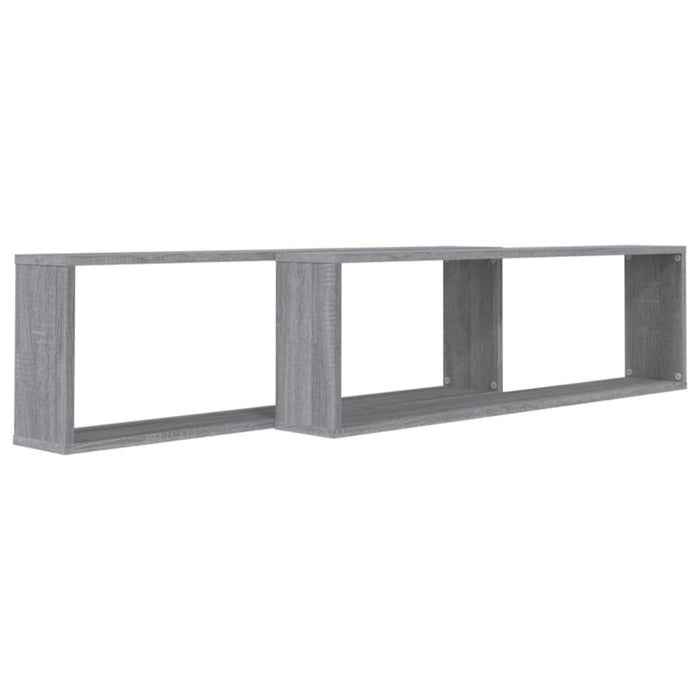 Mensole Cubo Muro 2pz Grigio Sonoma 100x15x30 Legno Multistrato cod mxl 32756