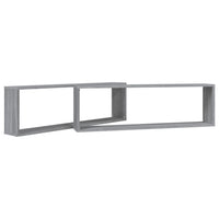 Mensole Cubo Muro 2pz Grigio Sonoma 100x15x30 Legno Multistrato cod mxl 32756