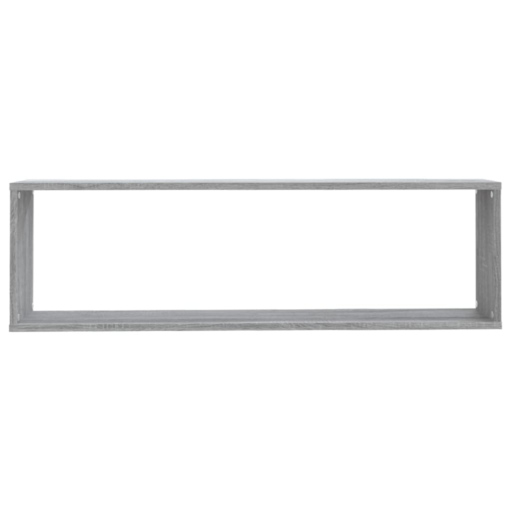Mensole Cubo Muro 2pz Grigio Sonoma 100x15x30 Legno Multistrato cod mxl 32756