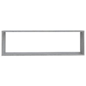 Mensole Cubo Muro 2pz Grigio Sonoma 100x15x30 Legno Multistrato cod mxl 32756
