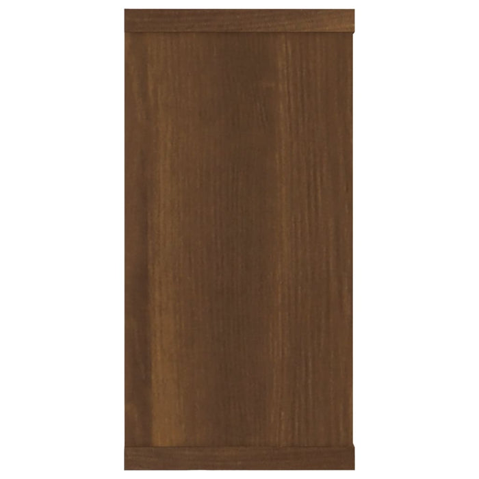 Mensole Parete Cubo 2pz Rovere Marrone 100x15x30cm Multistrato cod mxl 33028