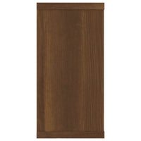Mensole Parete Cubo 2pz Rovere Marrone 100x15x30cm Multistrato 815912