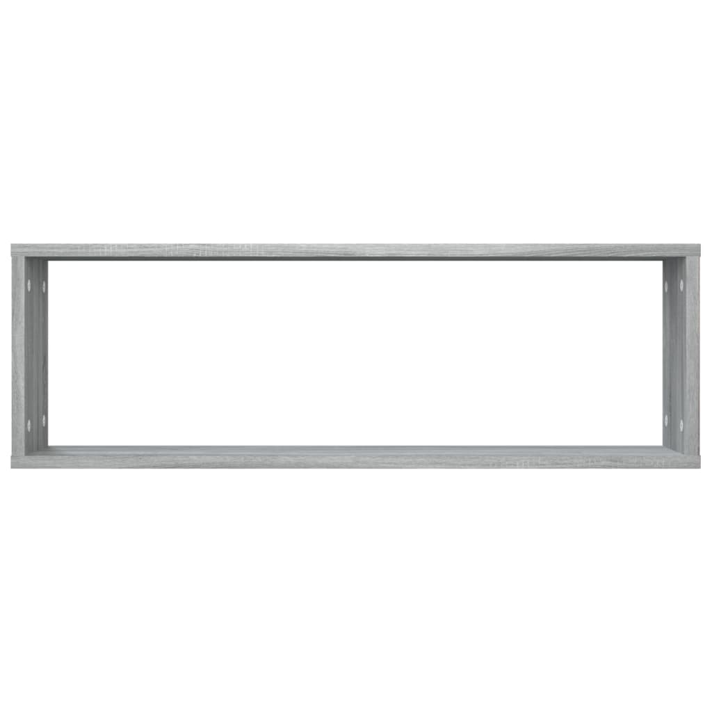 Mensole Cubo Muro 4 Grigio Sonoma 80x15x26,5 Legno Multistrato cod mxl 32905