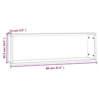 Mensole Cubo Muro 4 Grigio Sonoma 80x15x26,5 Legno Multistrato cod mxl 32905