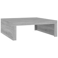 Tavolino Salotto-Tavolino da soggiorno-Tavolo Grigio Sonoma 100x100x35 cm Legno Multistrato 216649