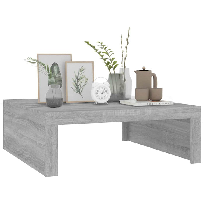 Tavolino Salotto-Tavolino da soggiorno-Tavolo Grigio Sonoma 100x100x35 cm Legno Multistrato 216649