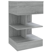 Comodini Grigio Sonoma 2 pz-Set di 2 Tavolino da notte 40x35x65 cm in Legno Multistrato