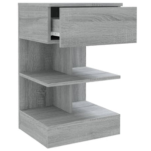 Comodini Grigio Sonoma 2 pz 40x35x65 cm in Legno Multistrato 816044