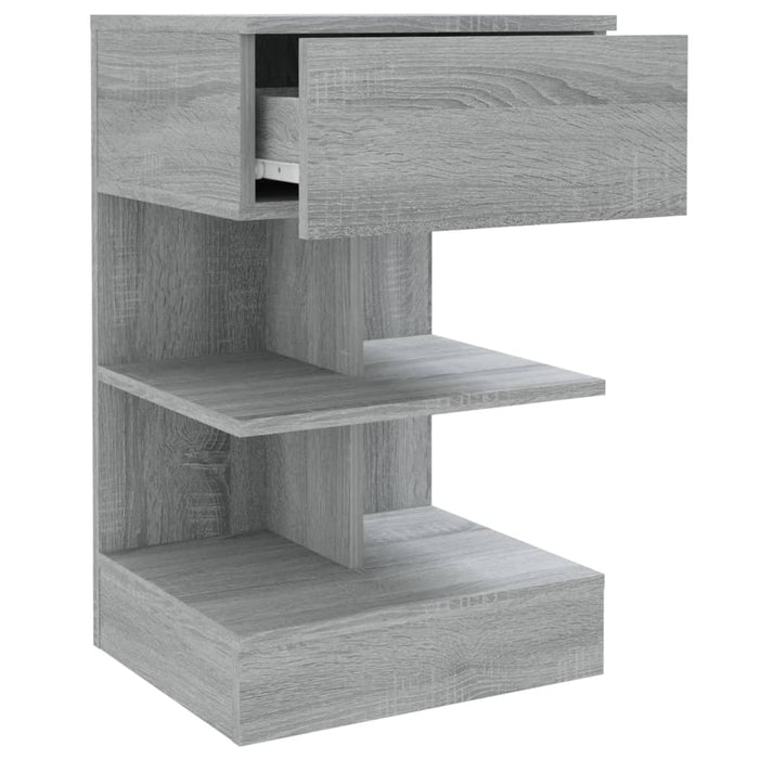 Comodini Grigio Sonoma 2 pz 40x35x65 cm in Legno Multistrato 816044