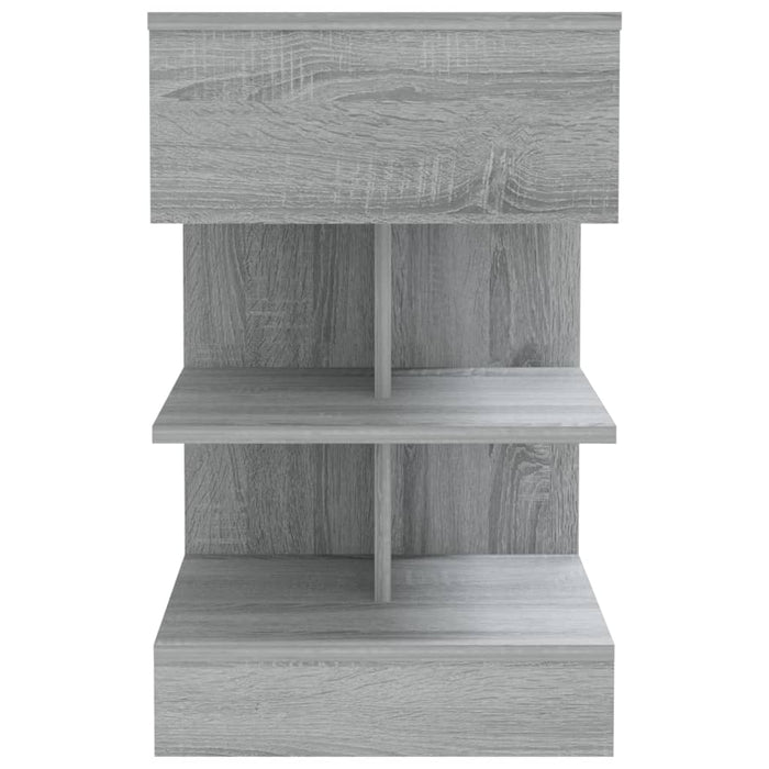Comodini Grigio Sonoma 2 pz 40x35x65 cm in Legno Multistrato 816044