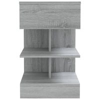 Comodini Grigio Sonoma 2 pz-Set di 2 Tavolino da notte 40x35x65 cm in Legno Multistrato