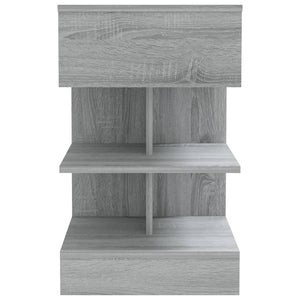 Comodini Grigio Sonoma 2 pz-Set di 2 Tavolino da notte 40x35x65 cm in Legno Multistrato