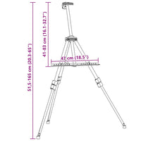 Cavalletto Espositivo Regolabile Nero in Metallo