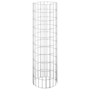 Fioriere Gabbione Circolare 3 pz in Acciaio Zincato Ã˜30x100 cm