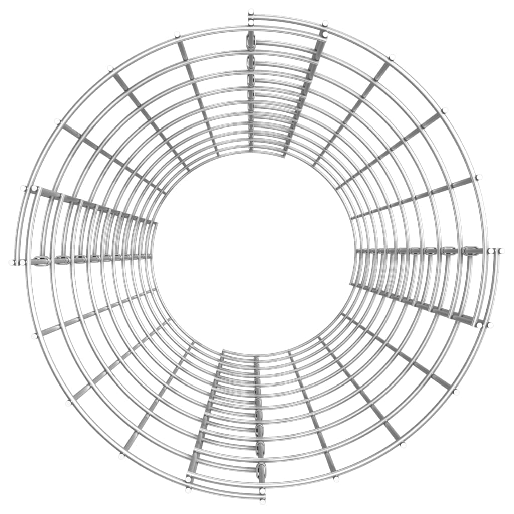 Fioriere Gabbione Circolare 3 pz in Acciaio Zincato Ø30x100 cm 152020