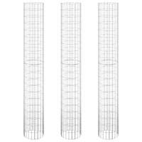 Fioriere Gabbione Circolare 3 pz in Acciaio Zincato Ã˜30x200 cm