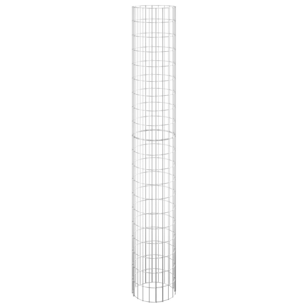 Fioriere Gabbione Circolare 3 pz in Acciaio Zincato Ø30x200 cm 152022