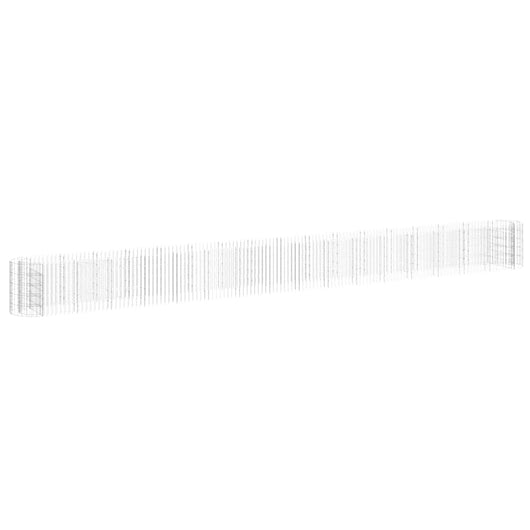 Gabbione con Letto Rialzato in Acciaio Zincato 610x50x50 cm