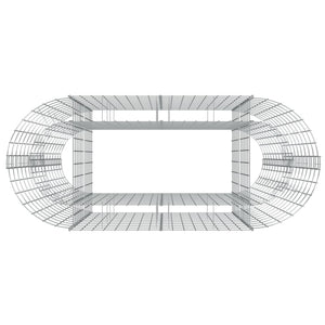 Gabbione con Letto Rialzato in Acciaio Zincato 120x50x100 cm