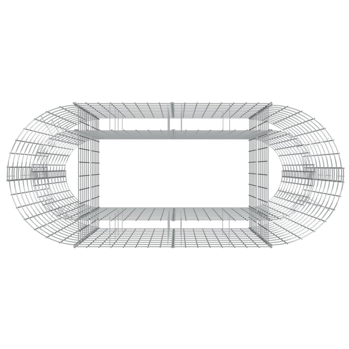 Gabbione con Letto Rialzato in Acciaio Zincato 120x50x100 cm
