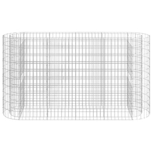 Gabbione con Letto Rialzato in Acciaio Zincato 190x50x100 cm 152033