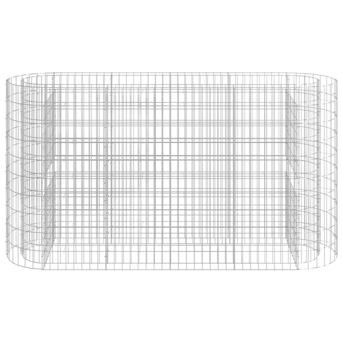 Gabbione con Letto Rialzato in Acciaio Zincato 190x50x100 cm 152033