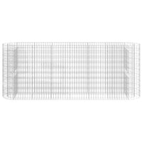 Gabbione con Letto Rialzato in Acciaio Zincato 260x50x100 cm 152034