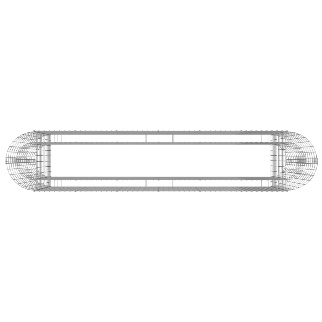 Gabbione con Letto Rialzato in Acciaio Zincato 260x50x100 cm