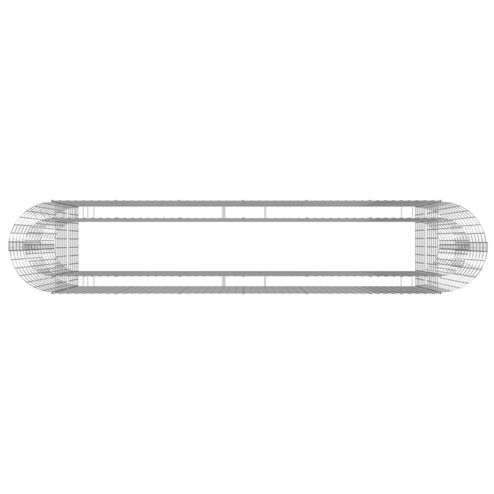 Gabbione con Letto Rialzato in Acciaio Zincato 260x50x100 cm