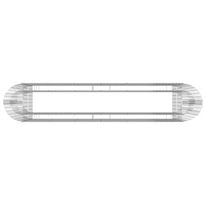 Gabbione con Letto Rialzato in Acciaio Zincato 260x50x100 cm 152034