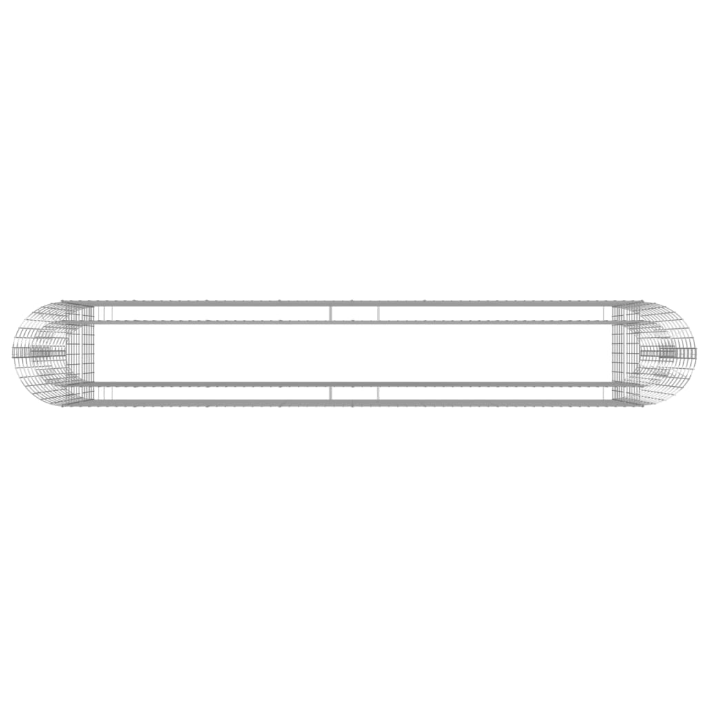 Gabbione con Letto Rialzato in Acciaio Zincato 330x50x100 cm