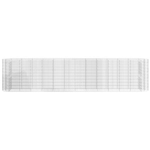 Gabbione con Letto Rialzato in Acciaio Zincato 470x50x100 cm