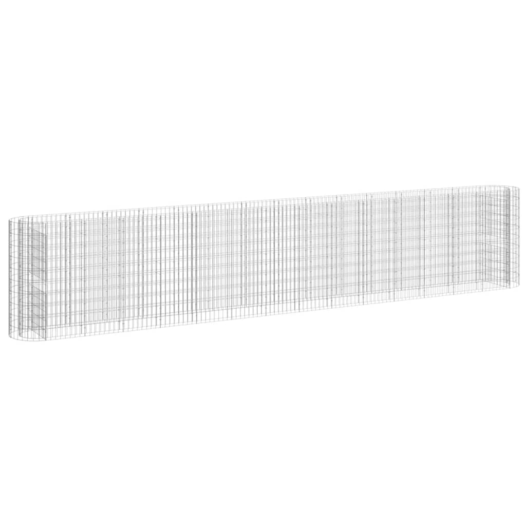 Gabbione con Letto Rialzato in Acciaio Zincato 540x50x100 cm