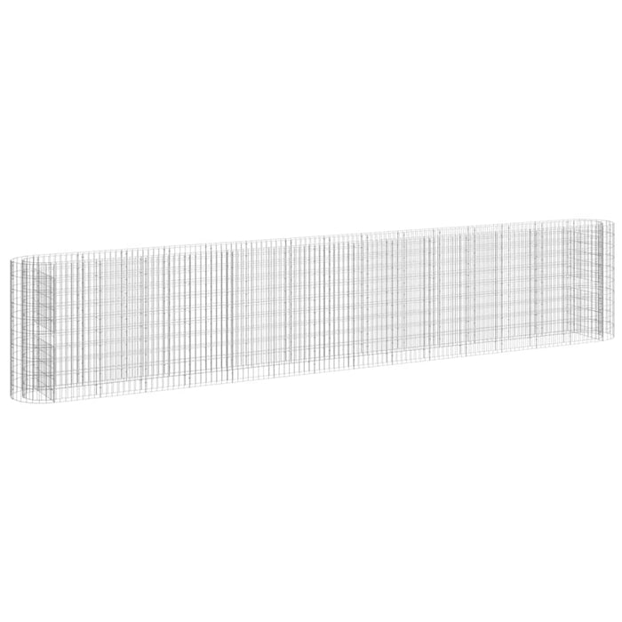 Gabbione con Letto Rialzato in Acciaio Zincato 540x50x100 cm 152038