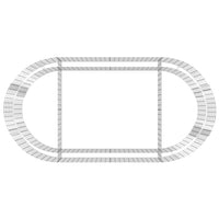 Gabbione con Letto Rialzato in Ferro Zincato 200x100x50 cm