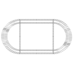 Gabbione con Letto Rialzato in Ferro Zincato 200x100x50 cm