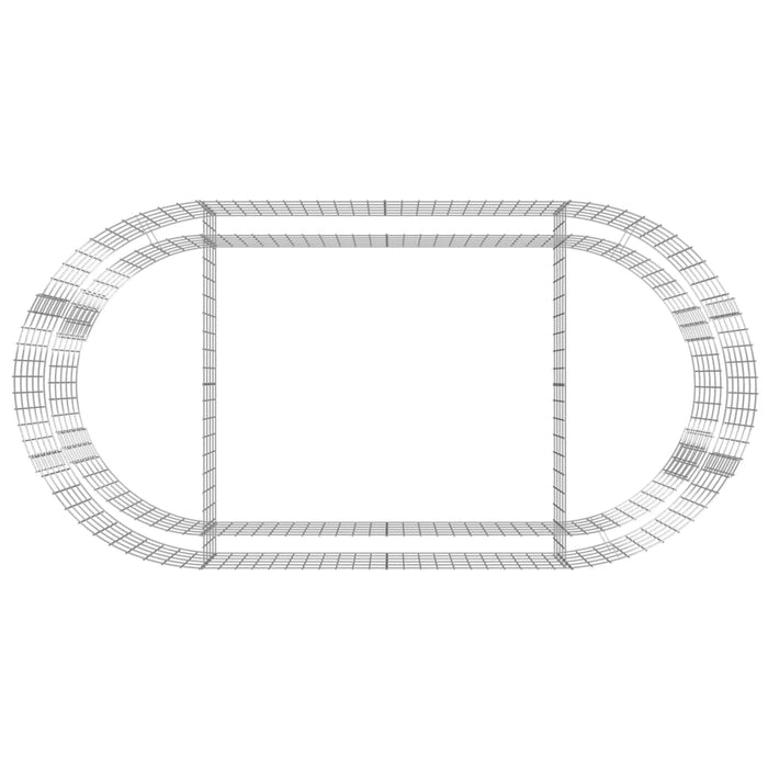 Gabbione con Letto Rialzato in Ferro Zincato 200x100x50 cm