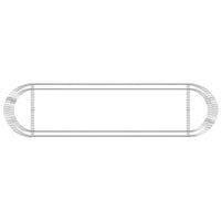 Gabbione con Letto Rialzato in Ferro Zincato 400x100x50 cm