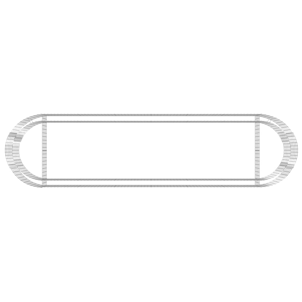 Gabbione con Letto Rialzato in Ferro Zincato 400x100x50 cm 152042